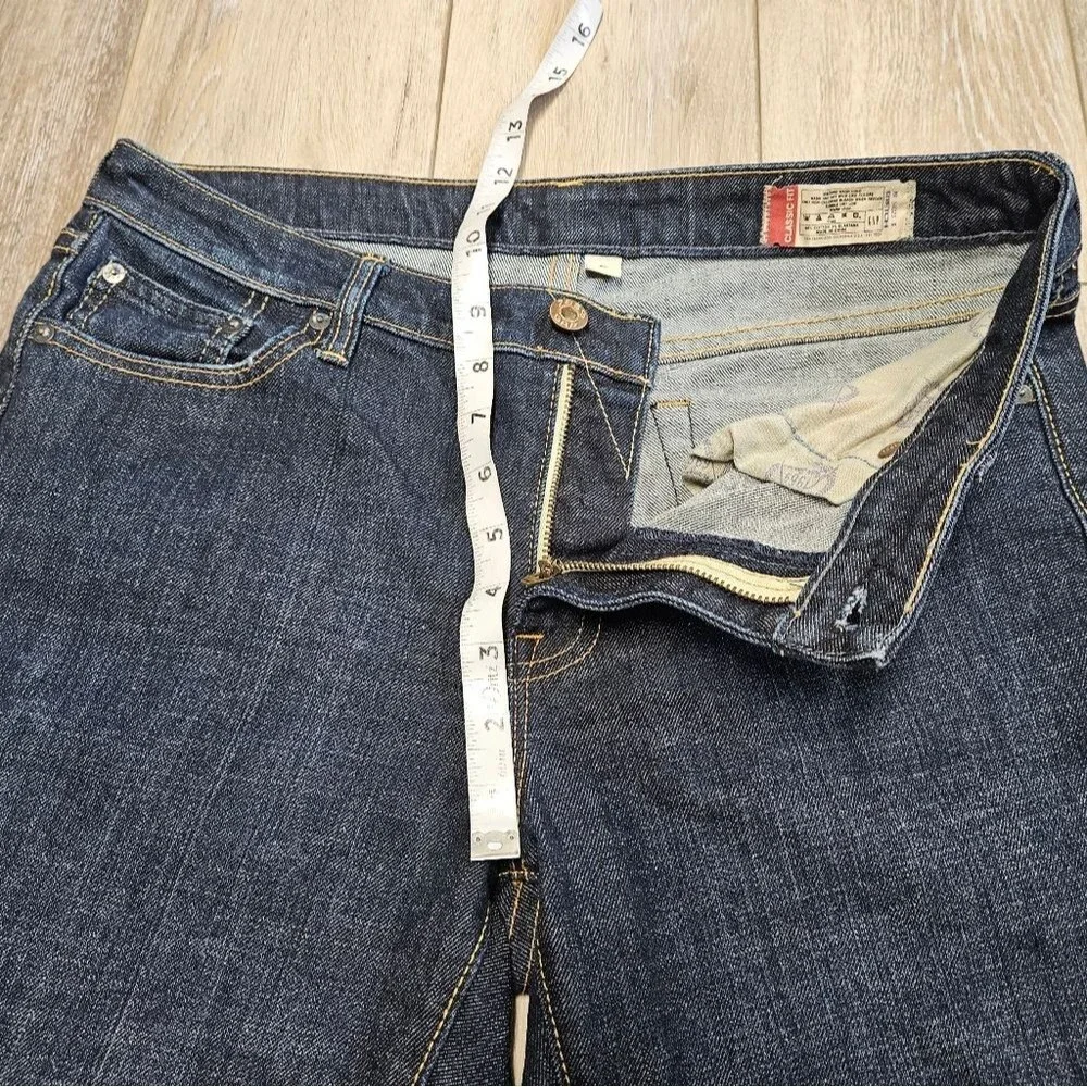 Gap 1969 Classic Fit Straight Leg Denim Jeans Dark Wash Relaxed  Women's 8 Long